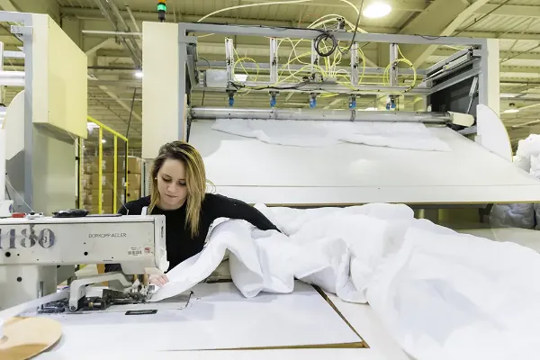 Machine à coudre dans l’industrie textile