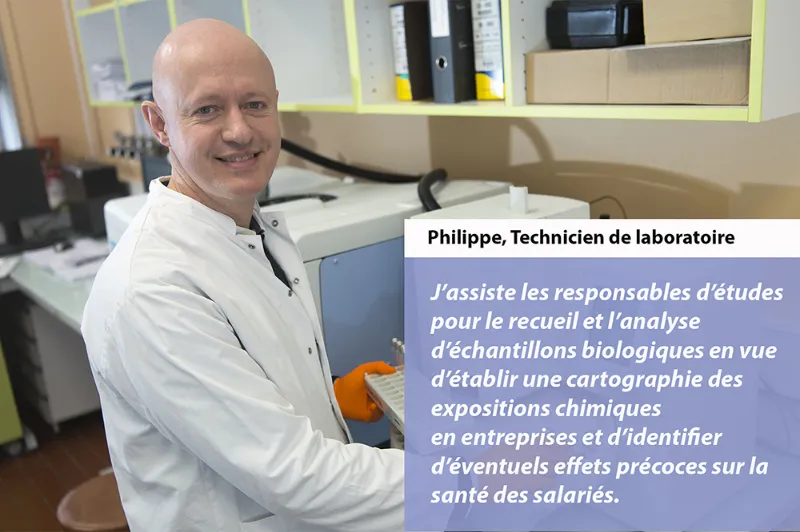Philippe, technicien de laboratoire