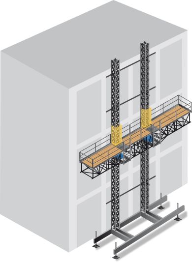 Plate-forme de travail sur mât