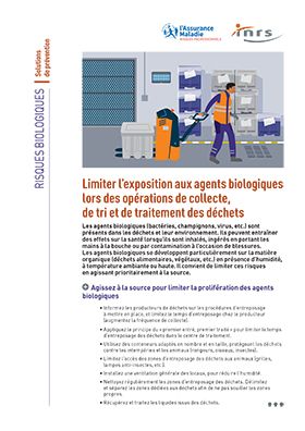 Limiter l\'exposition aux agents biologiques lors des opérations de collecte, de tri et de traitement des déchets