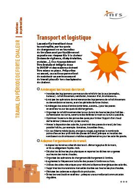 Travail en période de forte chaleur : Transport et logistique