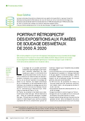 Hygiène et sécurité du travail, revue trimestrielle scientifique de l\'INRS