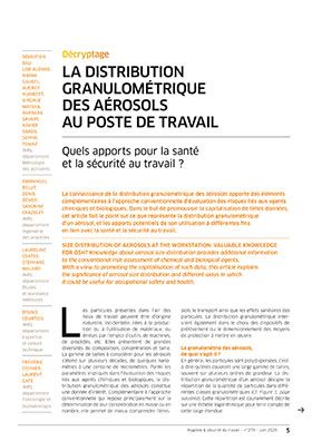 Hygiène et sécurité du travail, revue trimestrielle scientifique de l\'INRS