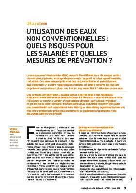 Hygiène et sécurité du travail, revue trimestrielle scientifique de l\'INRS