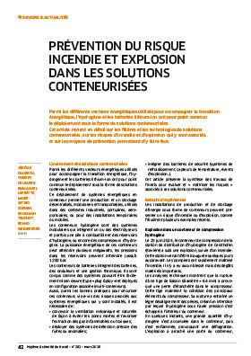 Hygiène et sécurité du travail, revue trimestrielle scientifique de l\'INRS