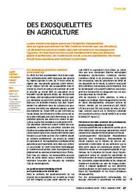 Hygiène et sécurité du travail, revue trimestrielle scientifique de l\'INRS