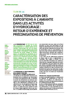 Hygiène et sécurité du travail, revue trimestrielle scientifique de l\'INRS