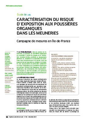 Hygiène et sécurité du travail, revue trimestrielle scientifique de l\'INRS