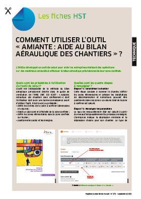 Hygiène et sécurité du travail, revue trimestrielle scientifique de l\'INRS