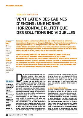 Hygiène et sécurité du travail, revue trimestrielle scientifique de l\'INRS
