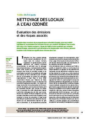 Hygiène et sécurité du travail, revue trimestrielle scientifique de l\'INRS