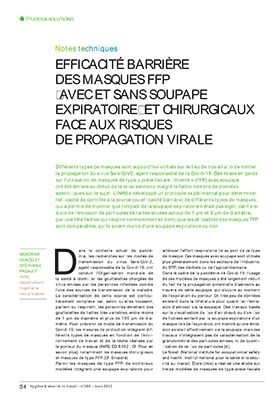 Hygiène et sécurité du travail, revue trimestrielle scientifique de l\'INRS