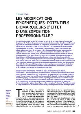Hygiène et sécurité du travail, revue trimestrielle scientifique de l\'INRS