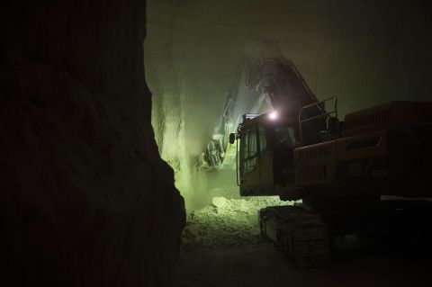 Emissions de poussières dans une carrière souterraine de gypse