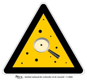 Pictogramme de signalisation pour les nanomatériaux : Outil préconisé par l\'INRS pour signaler le risque sur les lieux de travail
