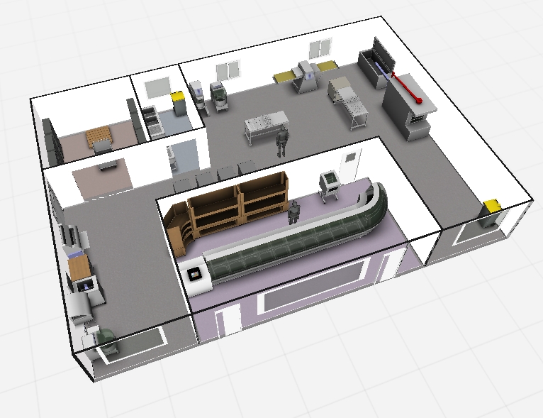Vue 3D de l&rsquo;ext&eacute;rieur d&rsquo;un local