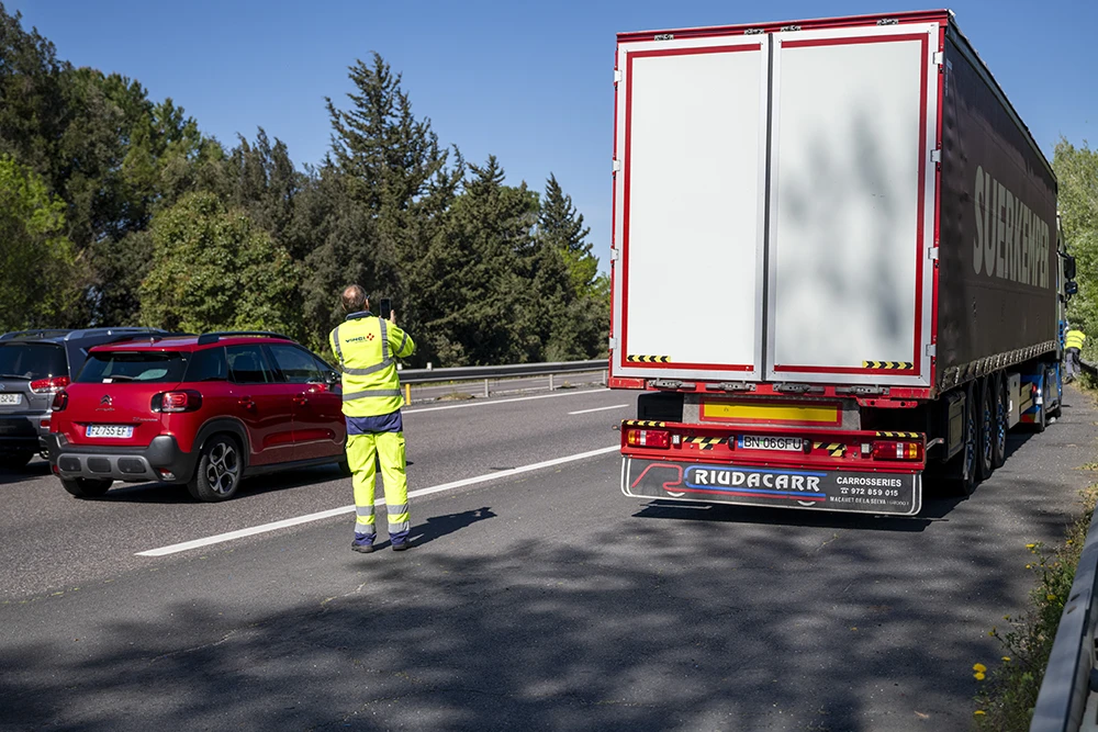 Camion accidenté