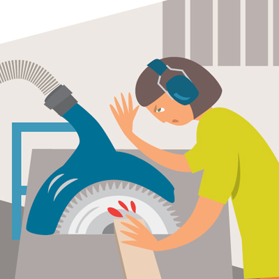 Limitez les risques de blessures lors de l’usage des machines, outils électroportatifs et à main 