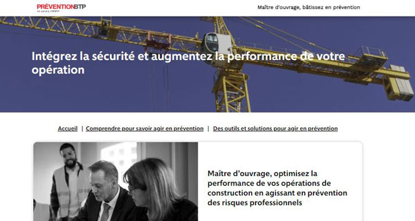 Sur le site de l'OPPBTP