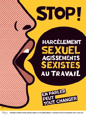 STOP ! Harcèlement sexuel agissements sexistes au travail (femme)