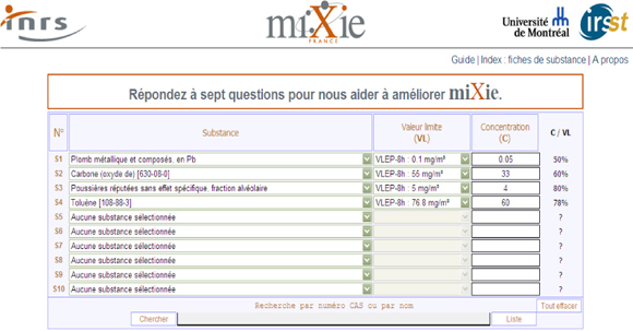Capture d’écran du logiciel Mixie France