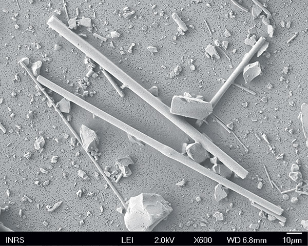 « fibres céramiques réfractaires par microscopie électronique »